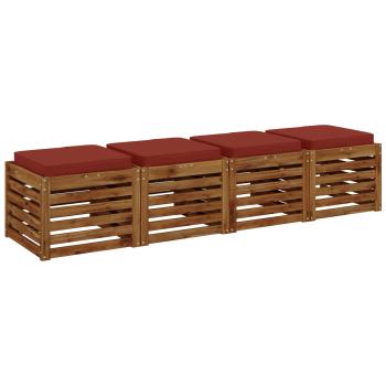 4-teilige Sitzkissen VUGHT 4 pcs 100 % Polyester Rot