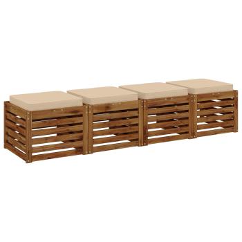 4-teilige Sitzkissen VUGHT 4 pcs 100 % Polyester Creme