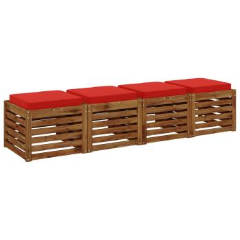 4-teilige Sitzkissen VUGHT 4 pcs 100 % Polyester Rot