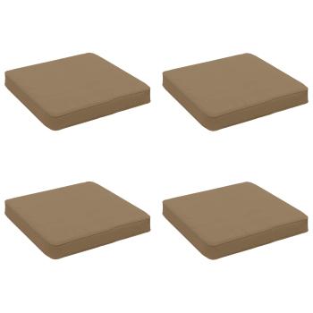 ARDEBO.de - 4-teilige Sitzkissen VUGHT 4 pcs 100 % Polyester Taupe