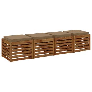 4-teilige Sitzkissen VUGHT 4 pcs 100 % Polyester Taupe