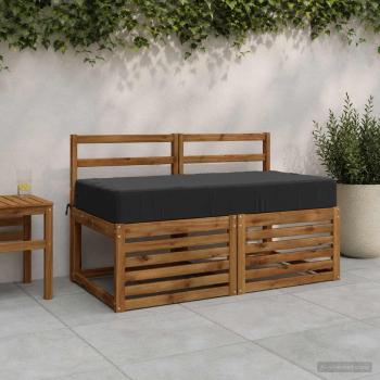 ARDEBO.de - Sitzkissen SOEST 100 % Polyester Anthrazit 120 x 60 x 15 cm