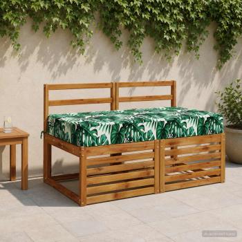 ARDEBO.de - Sitzkissen SOEST 100 % Polyester Blattmuster 120 x 60 x 15 cm