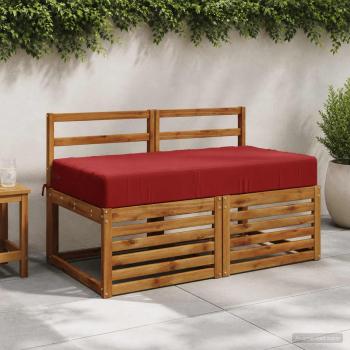 ARDEBO.de - Sitzkissen SOEST 100 % Polyester Weinrot 120 x 60 x 15 cm