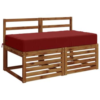 Sitzkissen SOEST 100 % Polyester Weinrot 120 x 60 x 15 cm