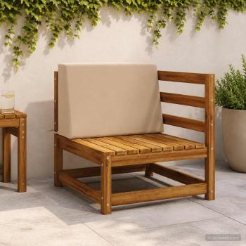 ARDEBO.de - Rückenkissen SOEST 100 % Polyester Sand 60 x 20 x 40 cm