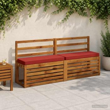 ARDEBO.de - 2-teilige Bankkissen VUGHT 2 stk. 100 % Polyester Rot