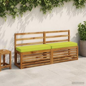 ARDEBO.de - 2-teilige Bankkissen VUGHT 2 pcs 100 % Polyester Hellgrün