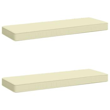 ARDEBO.de - 2-teilige Bankkissen VUGHT 2 pcs 100 % Polyester Creme