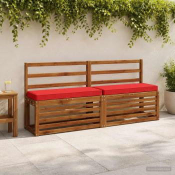 ARDEBO.de - 1-teiliges Bankkissen VUGHT 100 % Polyester Rot 60 x 30 x 5 cm