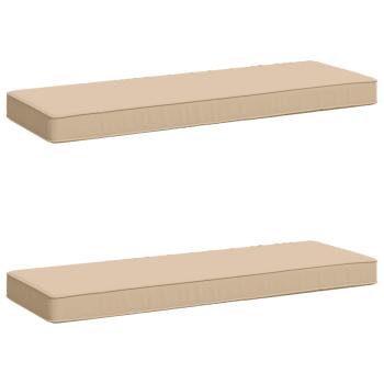 ARDEBO.de - 2-teilige Bankkissen VUGHT 2 pcs 100 % Polyester Creme