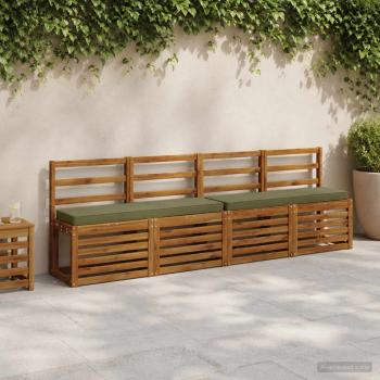 ARDEBO.de - 2-teilige Bankkissen VUGHT 2 stk. 100 % Polyester Olivgrün