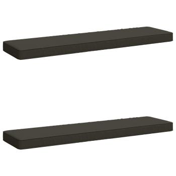 ARDEBO.de - 2-teilige Bankkissen VUGHT 2 pcs 100 % Polyester Anthrazit