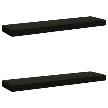 ARDEBO.de - 2-teilige Bankkissen VUGHT 2 pcs 100 % Polyester Schwarz