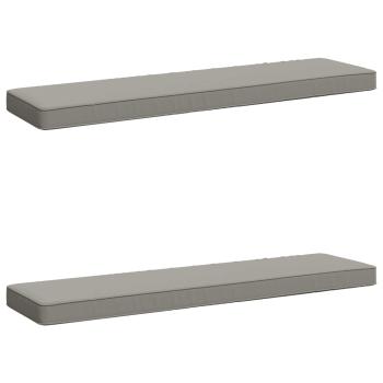 ARDEBO.de - 2-teilige Bankkissen VUGHT 2 pcs 100 % Polyester Grau