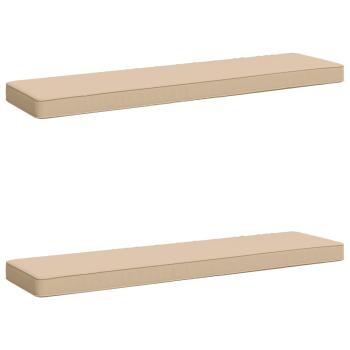 ARDEBO.de - 2-teilige Bankkissen VUGHT 2 pcs 100 % Polyester Creme