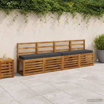 ARDEBO.de - 1-teiliges Bankkissen VUGHT 100 % Polyester Anthrazit