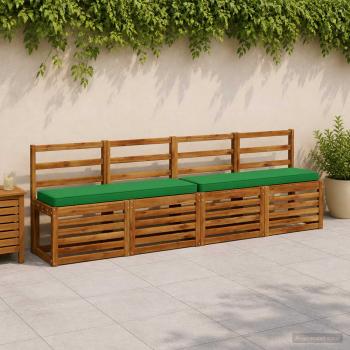 ARDEBO.de - 2-teilige Bankkissen VUGHT 2 pcs 100 % Polyester Grün
