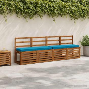 ARDEBO.de - 2-teilige Bankkissen VUGHT 2 pcs 100 % Polyester Himmelblau