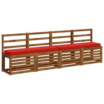 1-teiliges Bankkissen VUGHT 100 % Polyester Rot 120 x 30 x 5 cm