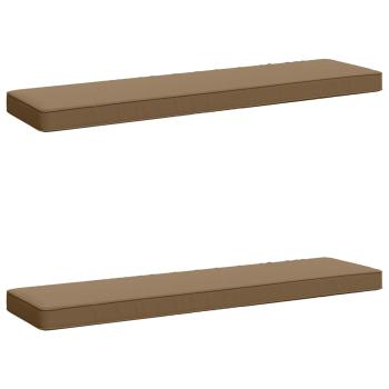 ARDEBO.de - 2-teilige Bankkissen VUGHT 2 pcs 100 % Polyester Taupe