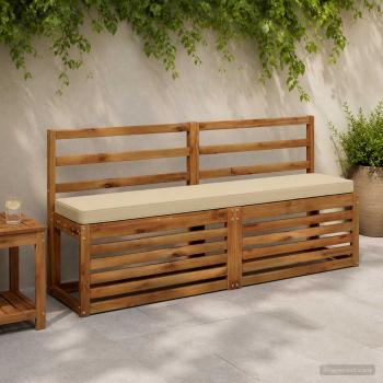 ARDEBO.de - 2-teilige Bankkissen VUGHT 2 pcs 100 % Polyester Beige
