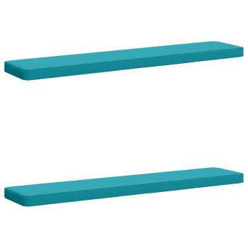 2-teilige Bankkissen VUGHT 2 stk. 100 % Polyester Türkis