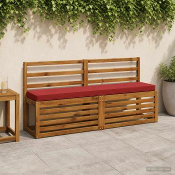 ARDEBO.de - 1-teiliges Bankkissen VUGHT 100 % Polyester Weinrot