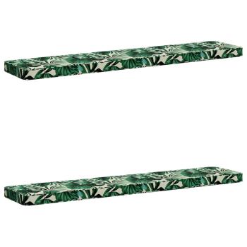 2-teilige Bankkissen VUGHT 2 stk. 100 % Polyester Blattmuster