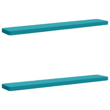 ARDEBO.de - 2-teilige Bankkissen VUGHT 2 pcs 100 % Polyester Türkis