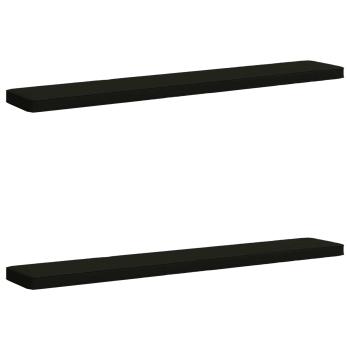 ARDEBO.de - 2-teilige Bankkissen VUGHT 2 pcs 100 % Polyester Schwarz