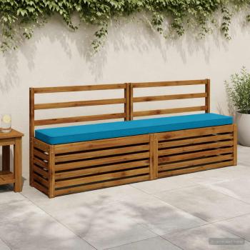 ARDEBO.de - 2-teilige Bankkissen VUGHT 2 pcs 100 % Polyester Himmelblau