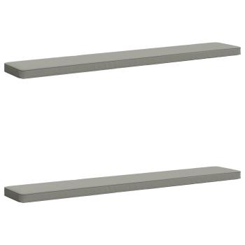 ARDEBO.de - 2-teilige Bankkissen VUGHT 2 pcs 100 % Polyester Grau