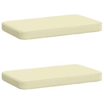 ARDEBO.de - 2-teilige Bankkissen VUGHT 2 pcs 100 % Polyester Creme