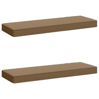 ARDEBO.de - 2-teilige Bankkissen VUGHT 2 pcs 100 % Polyester Taupe