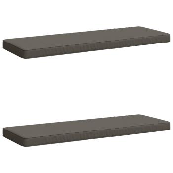 ARDEBO.de - 2-teilige Bankkissen VUGHT 2 stk. 100 % Polyester Grau