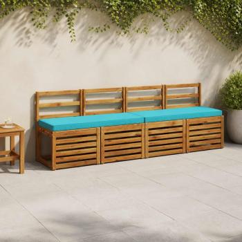 ARDEBO.de - 2-teilige Bankkissen VUGHT 2 stk. 100 % Polyester Türkis