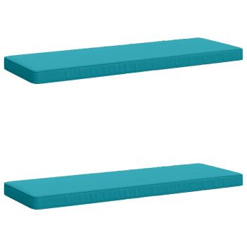 2-teilige Bankkissen VUGHT 2 stk. 100 % Polyester Türkis