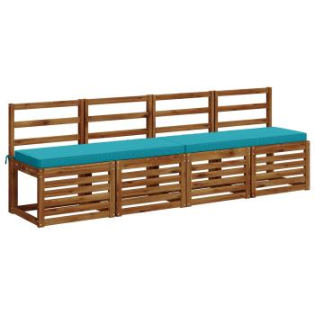 2-teilige Bankkissen VUGHT 2 stk. 100 % Polyester Türkis