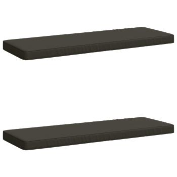 ARDEBO.de - 2-teilige Bankkissen VUGHT 2 stk. 100 % Polyester Anthrazit