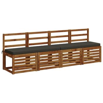 2-teilige Bankkissen VUGHT 2 stk. 100 % Polyester Anthrazit