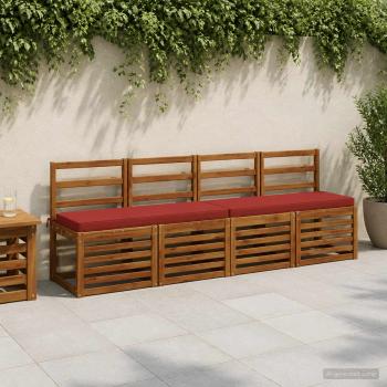 ARDEBO.de - 1-teiliges Bankkissen VUGHT 100 % Polyester Rot 120 x 40 x 5 cm