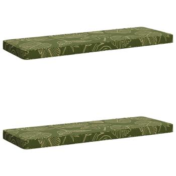ARDEBO.de - 2-teilige Bankkissen VUGHT 2 stk. 100 % Polyester Blattdesign