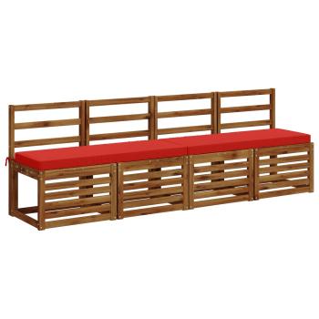 1-teiliges Bankkissen VUGHT 100 % Polyester Rot 120 x 40 x 5 cm