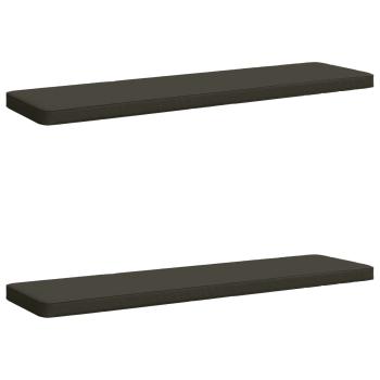 ARDEBO.de - 2-teilige Bankkissen VUGHT 2 stk. 100 % Polyester Anthrazit