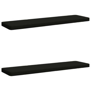 ARDEBO.de - 2-teilige Bankkissen VUGHT 2 stk. 100 % Polyester Schwarz
