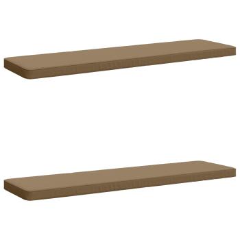 ARDEBO.de - 2-teilige Bankkissen VUGHT 2 stk. 100 % Polyester Taupe