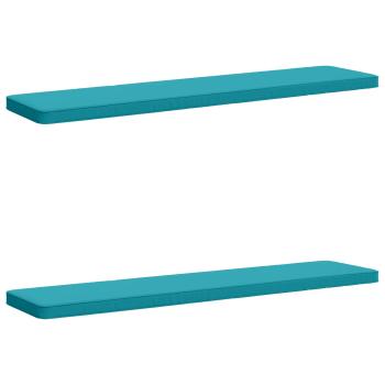 ARDEBO.de - 2-teilige Bankkissen VUGHT 2 stk. 100 % Polyester Türkis