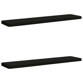 ARDEBO.de - 2-teilige Bankkissen VUGHT 2 stk. 100 % Polyester Schwarz