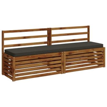 2-teilige Bankkissen VUGHT 2 stk. 100 % Polyester Anthrazit
